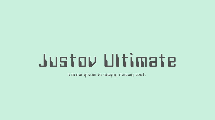 Justov Ultimate Font