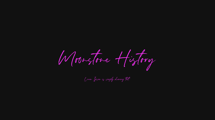 Moonstone History Font