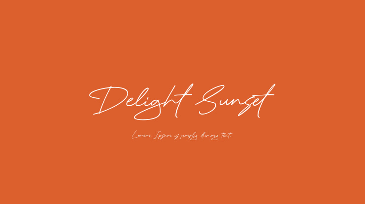 Delight Sunset Font