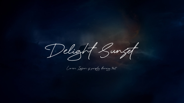 Delight Sunset Font