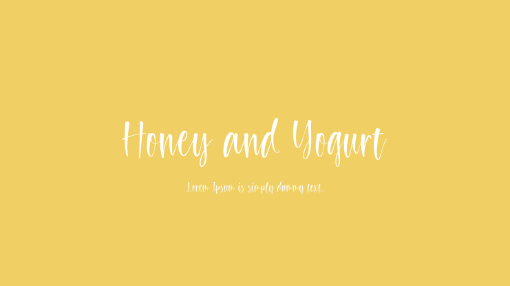 Honey and Yogurt Font