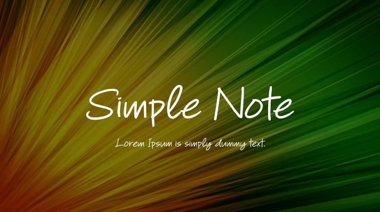 Simple Note Font