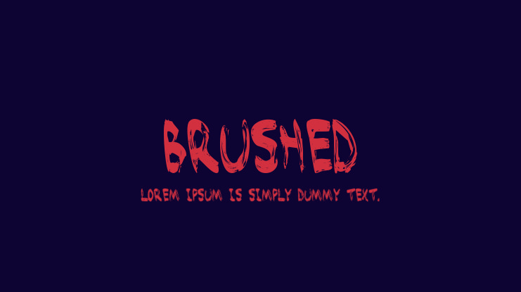 Brushed Font