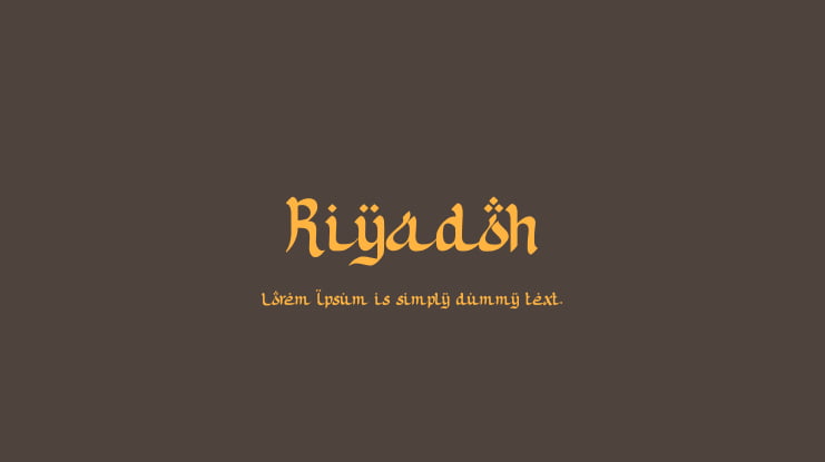 Riyadoh Font