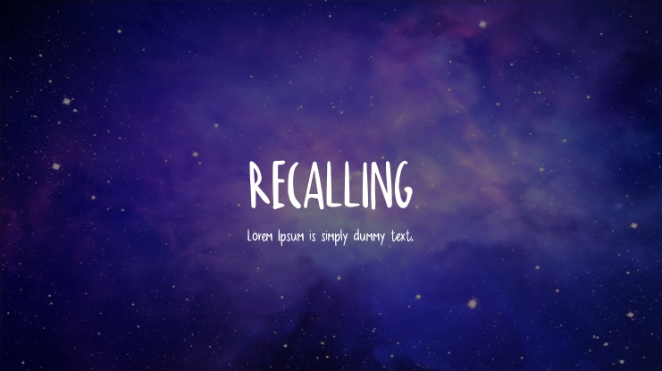 RECALLING Font