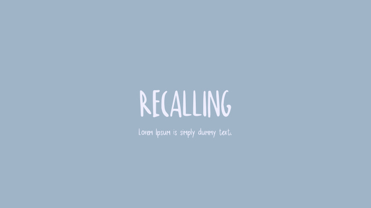 RECALLING Font