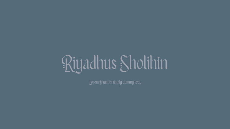 Riyadhus Sholihin Font