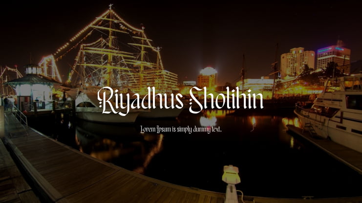 Riyadhus Sholihin Font