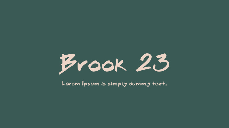 Brook 23 Font