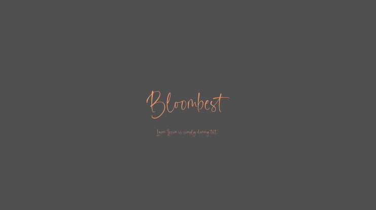 Bloombest Font