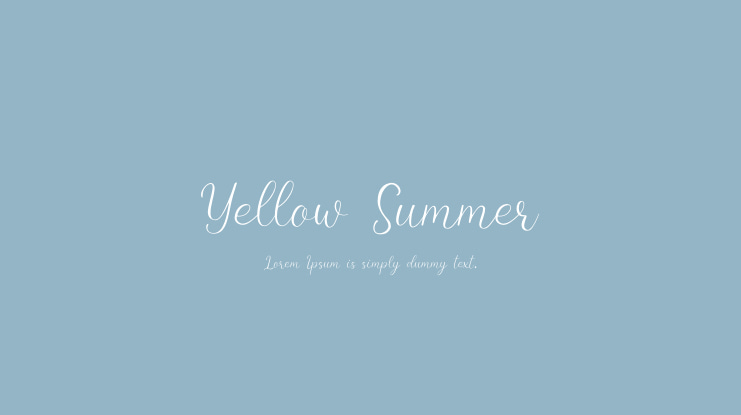 Yellow Summer Font