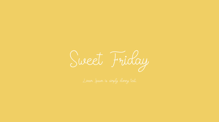 Sweet Friday Font