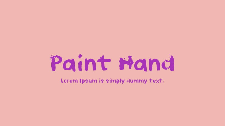 Paint Hand Font