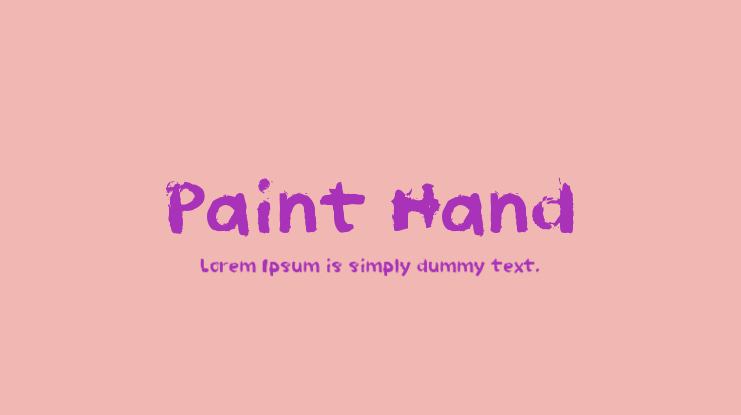 Paint Hand Font