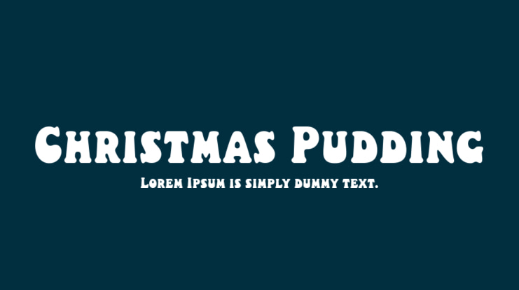 Christmas Pudding Font