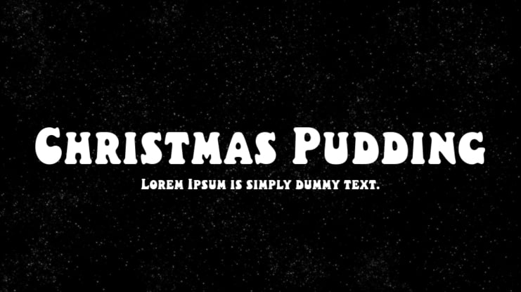 Christmas Pudding Font