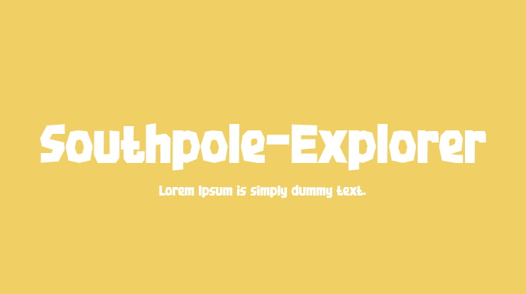 Southpole-Explorer Font