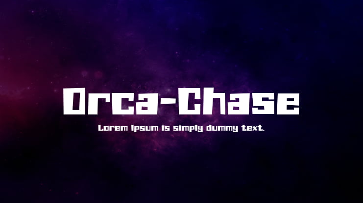 Orca-Chase Font