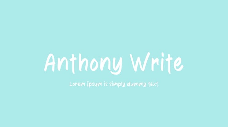 Anthony Write Font