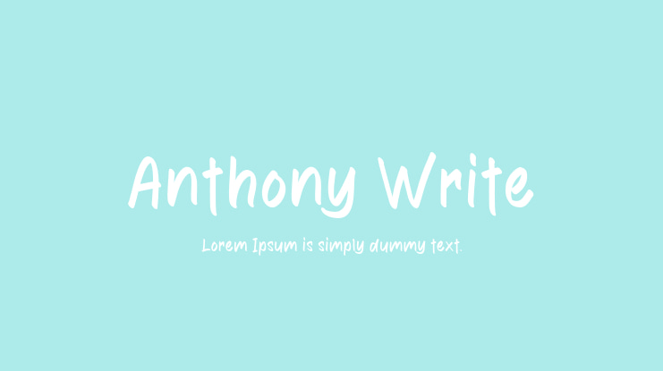 Anthony Write Font