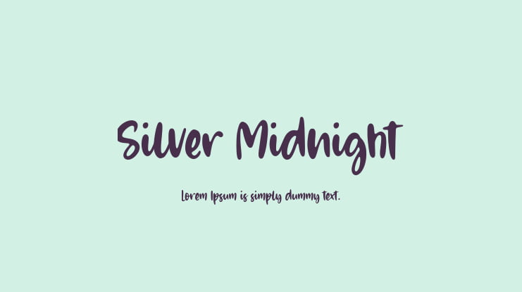 Silver Midnight Font