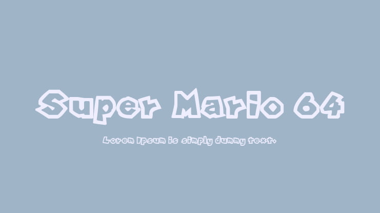 Super Mario 64 Font