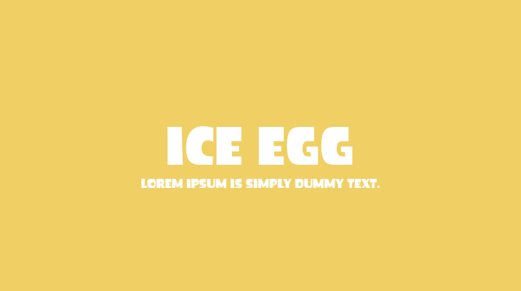 Ice Egg Font