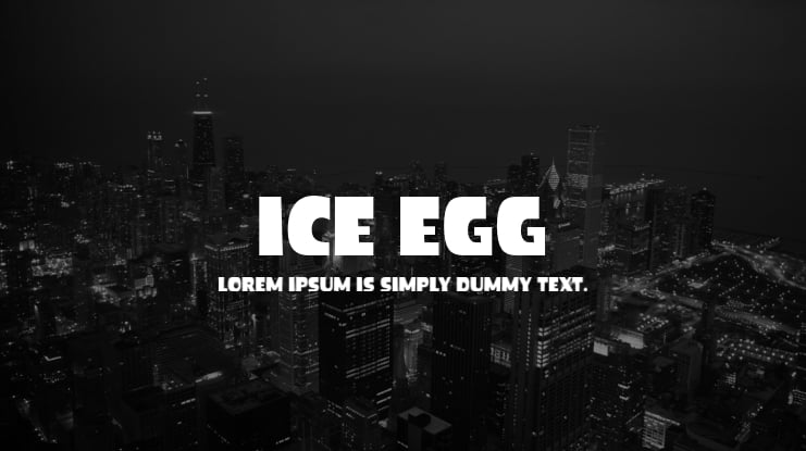 Ice Egg Font