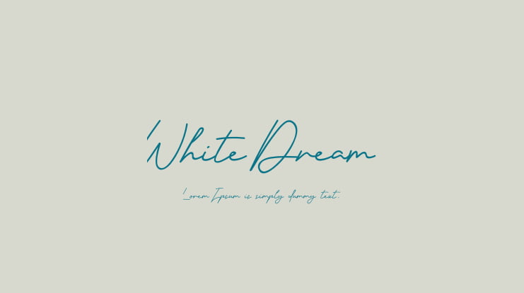 White Dream Font