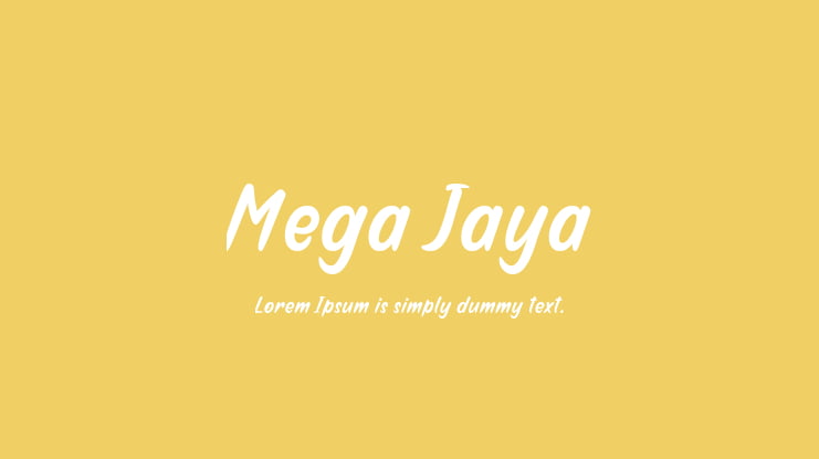 Mega Jaya Font