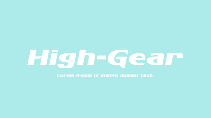 High-Gear Font