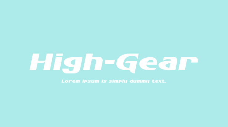 High-Gear Font