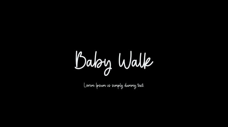 Baby Walk Font
