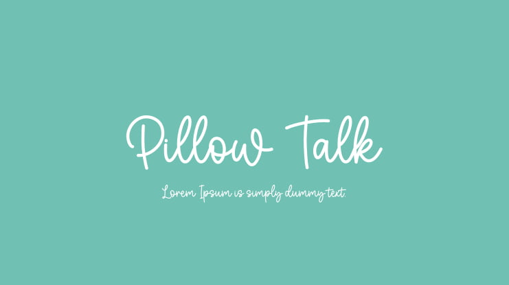 Pillow Talk Font
