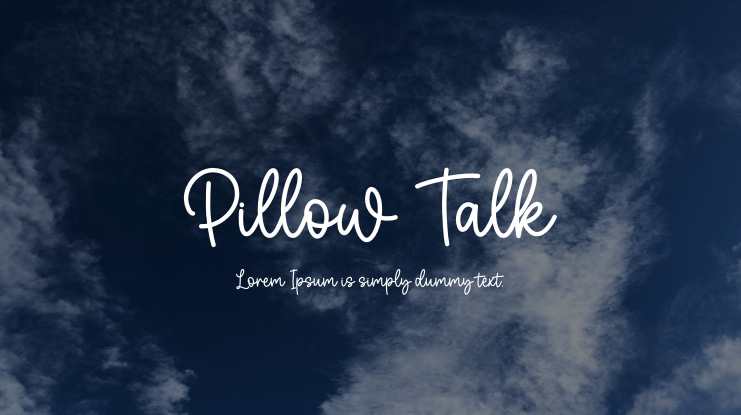 Pillow Talk Font