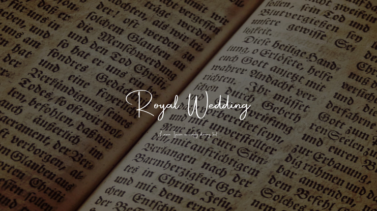 Royal Wedding Font
