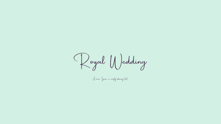 Royal Wedding Font