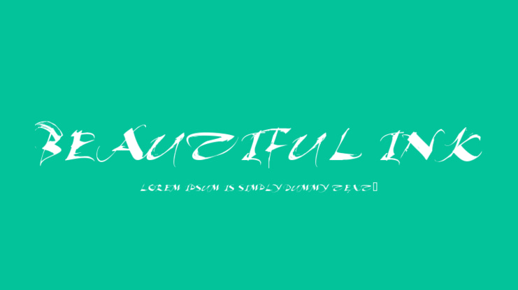 Beautiful Ink Font