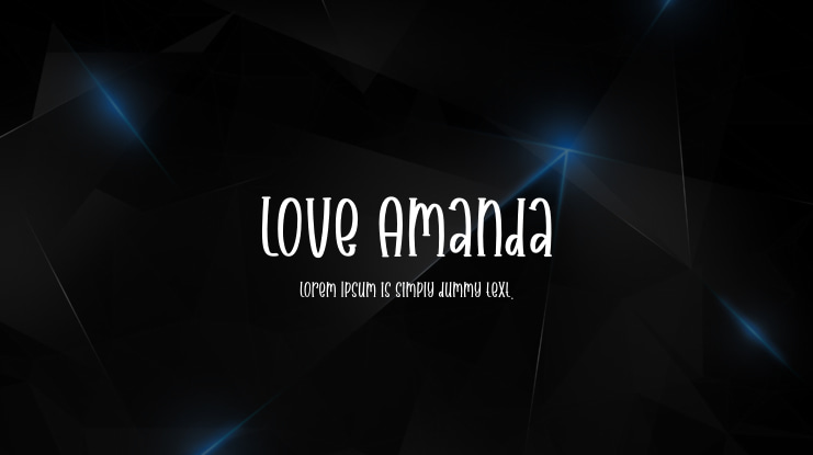 Love Amanda Font