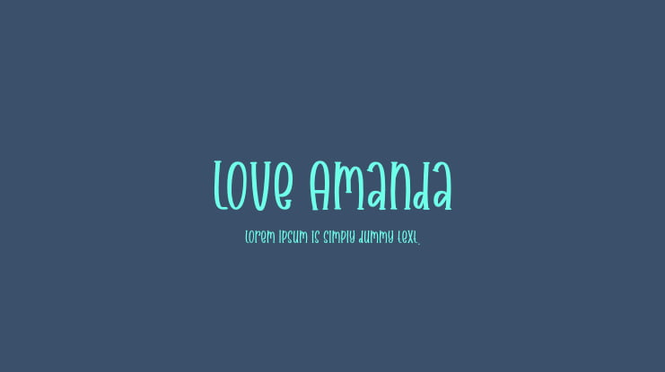 Love Amanda Font