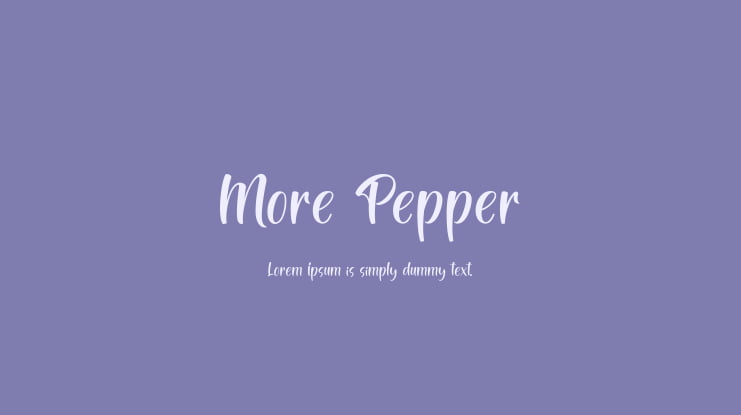 More Pepper Font
