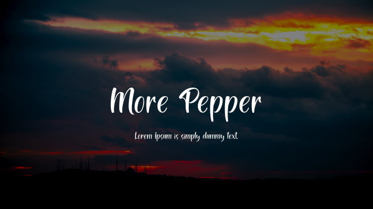 More Pepper Font