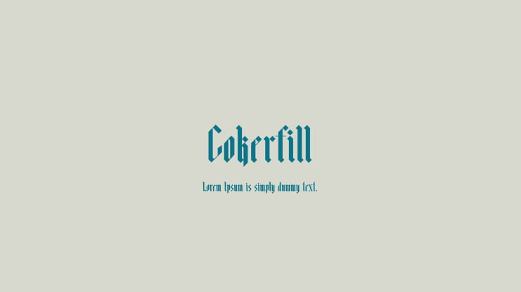 Cokerfill Font