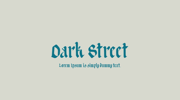 Dark Street Font
