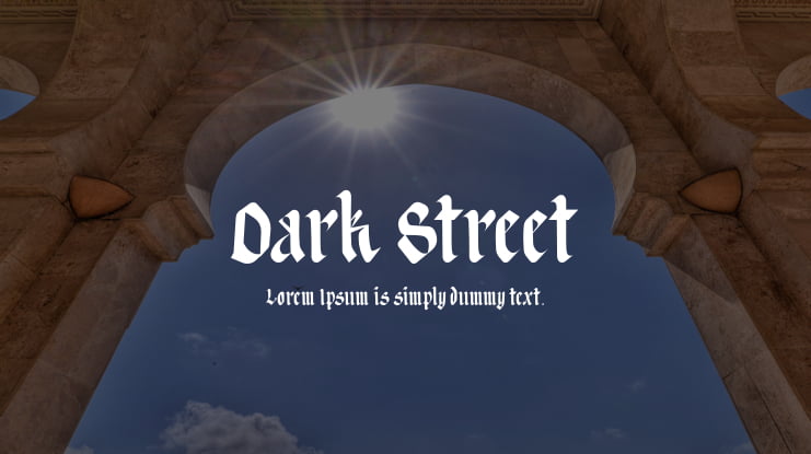 Dark Street Font