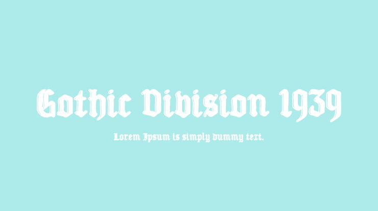 Gothic Division 1939 Font