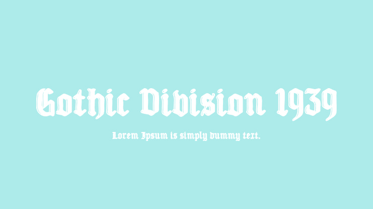 Gothic Division 1939 Font