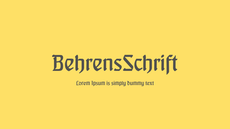 BehrensSchrift Font Family