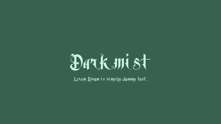 Darkmist Font