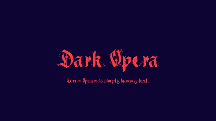 Dark Opera Font